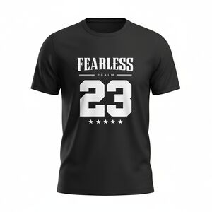 Gildan Fearless Psalm 23 Black T-Shirt